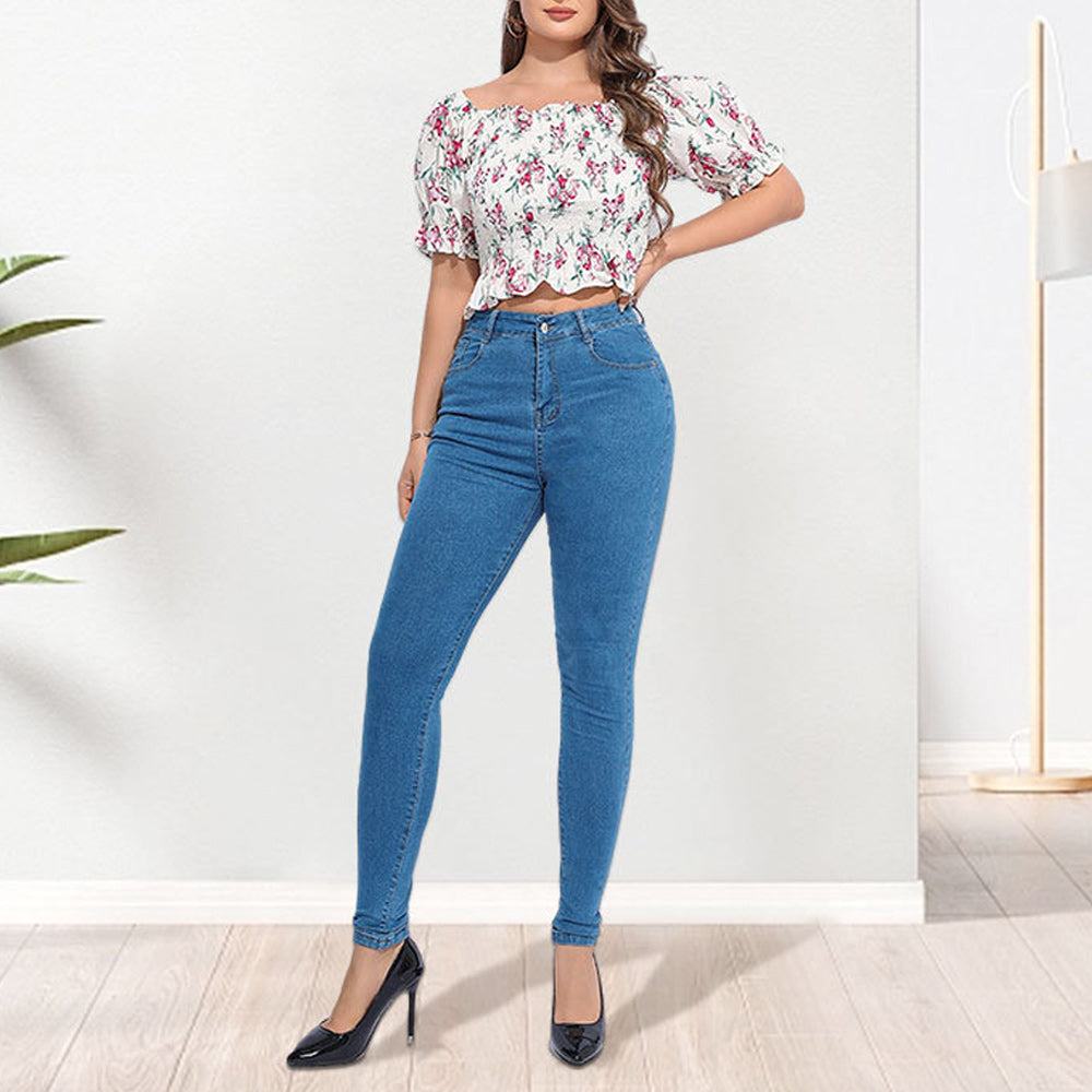 Valenzora | High-waisted, slimming, highly elastic, butt-lifting, skinny jeans