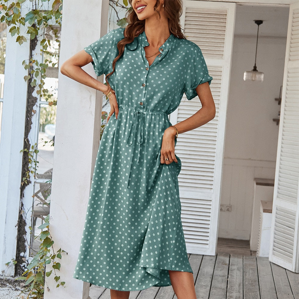 Gepunktetes Kleid für Damen