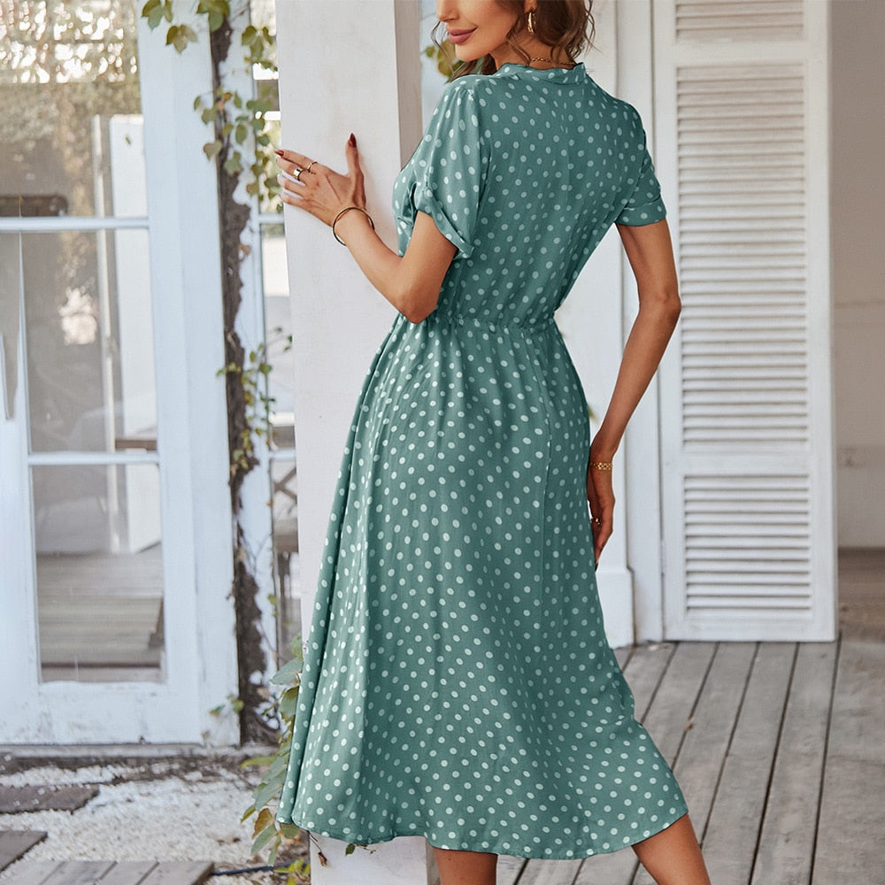 Gepunktetes Kleid für Damen