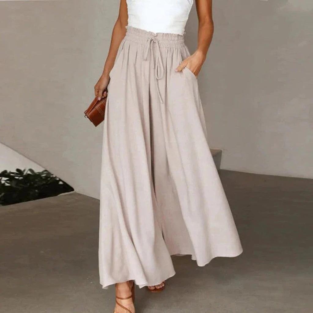 Valenzora | Elegant women's trousers with flowing fabric