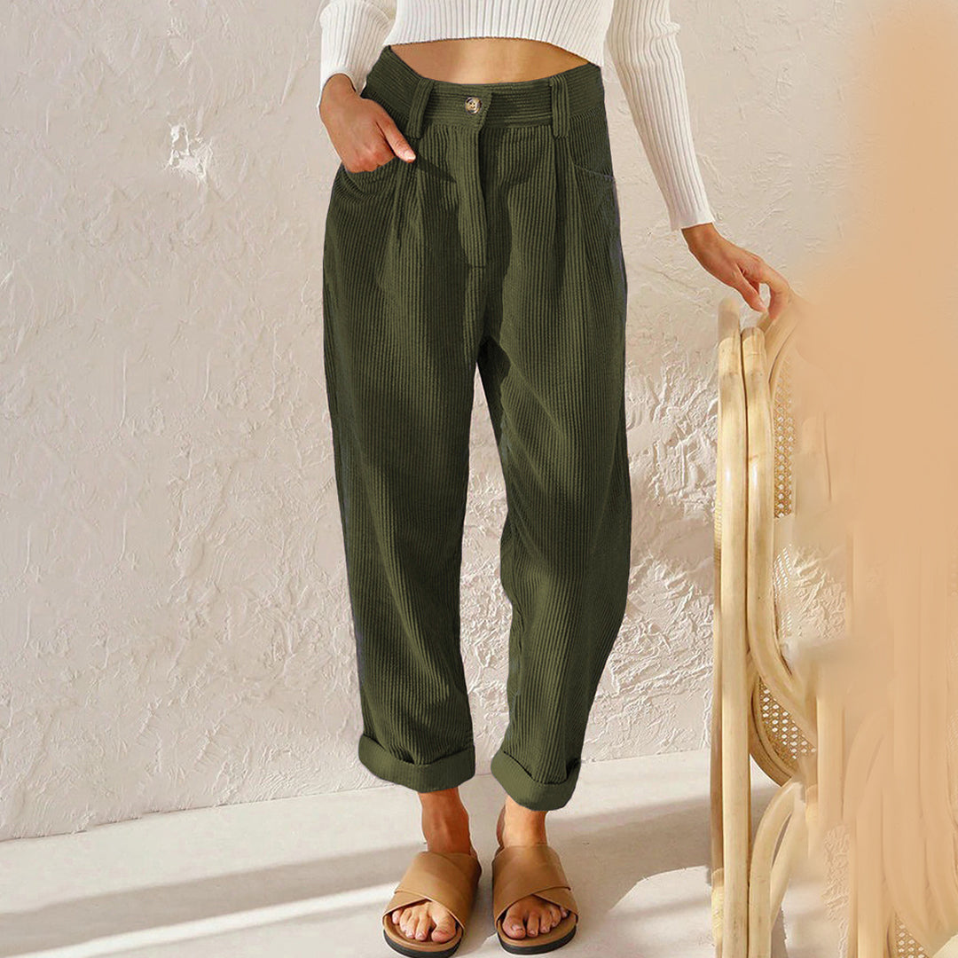 Valenzora | Elegante High-Waist-Cordhose