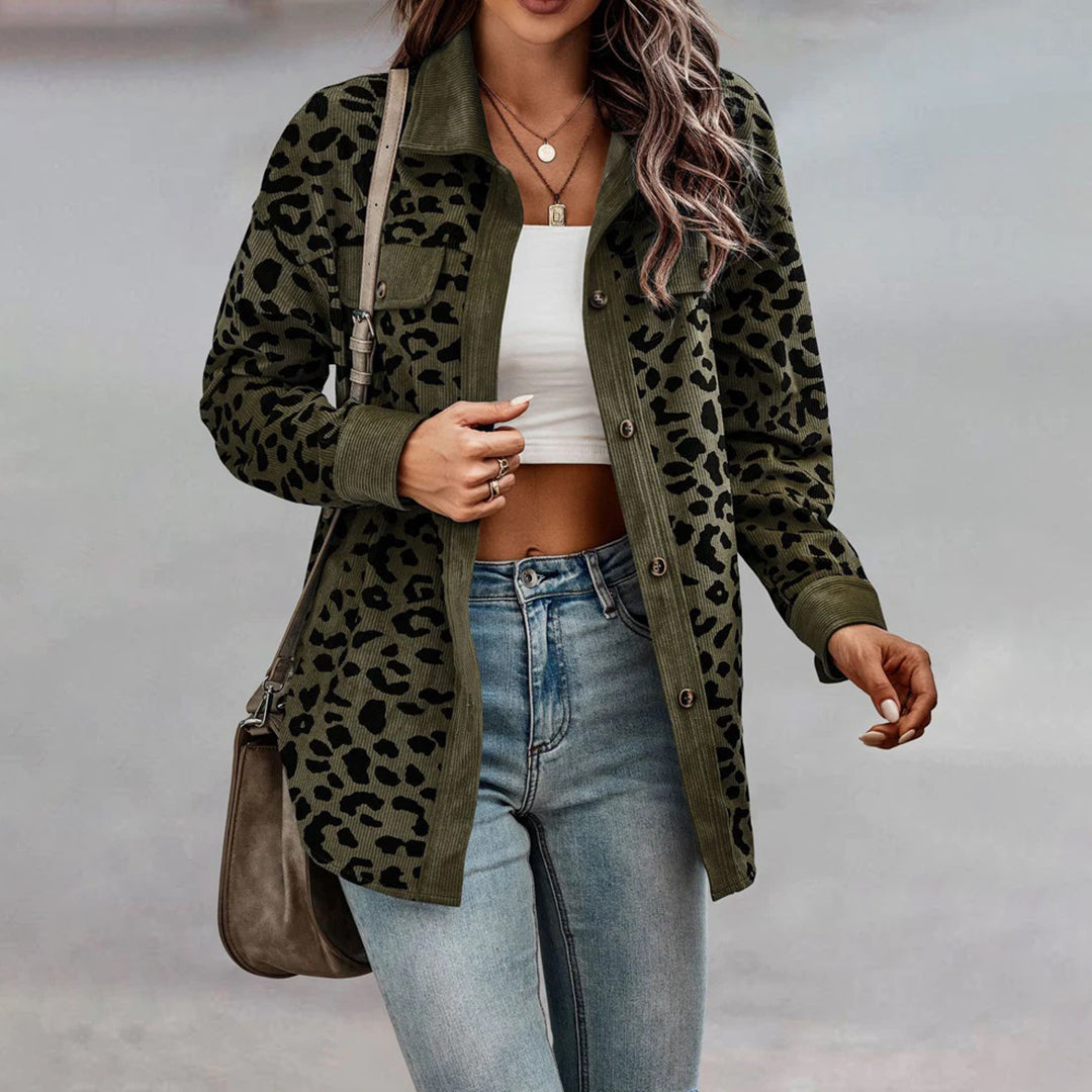 Valenzora | Stylish women's jacket with leopard print