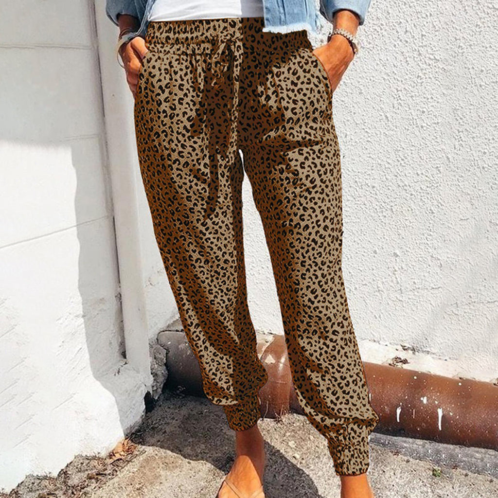 Valenzora | Stylish leopard print trousers for women