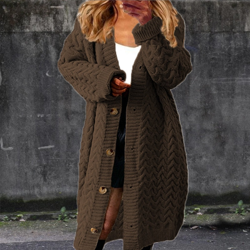 Valenzora | Modische, lange Strickjacke