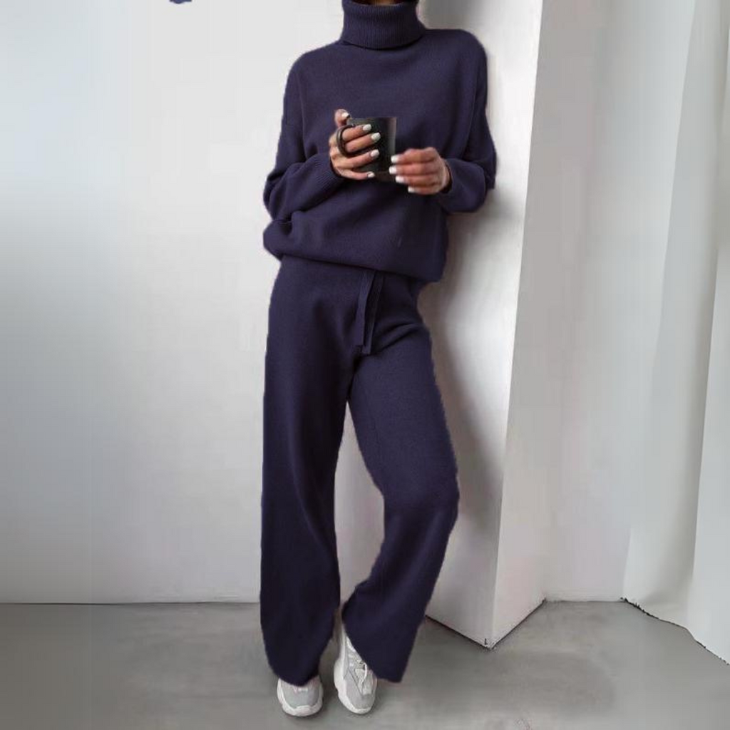 Valenzora | Comfortable 2-piece set consisting of a turtleneck sweater and long trousers