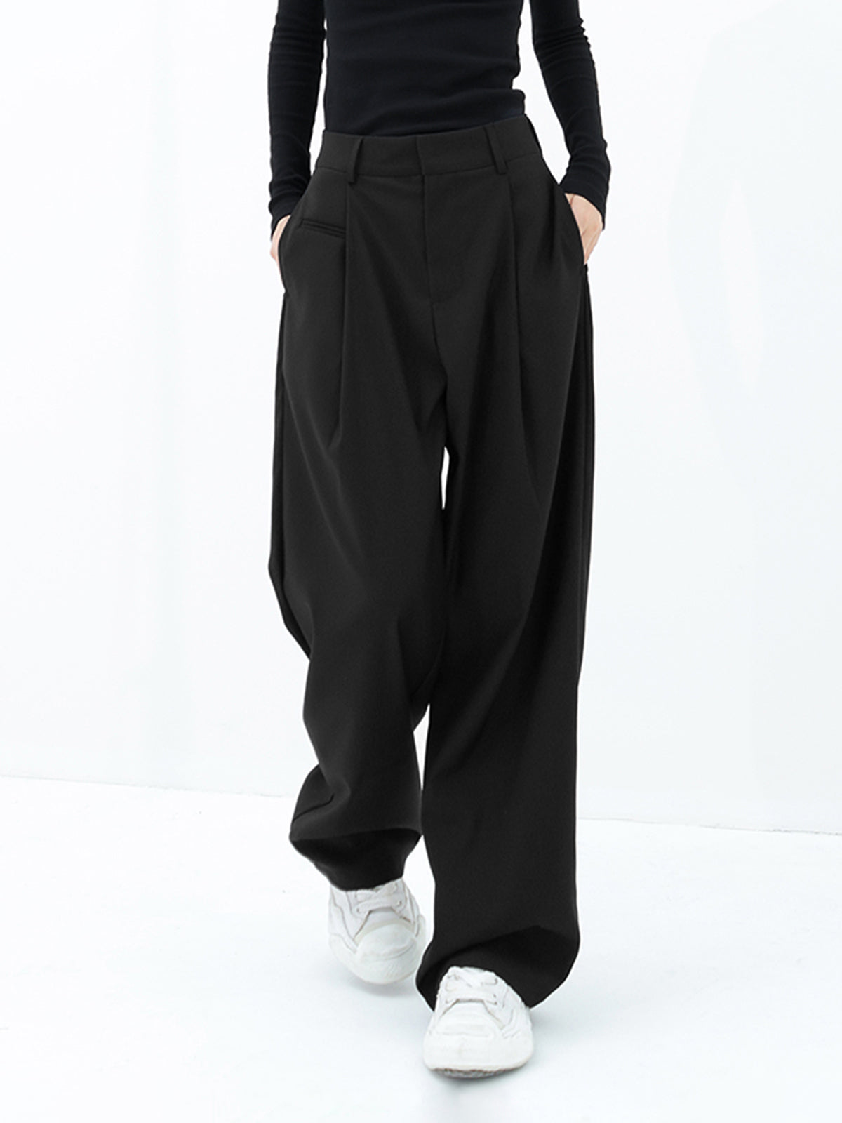 Valenzora | Basic Baggy Wide Leg Trousers