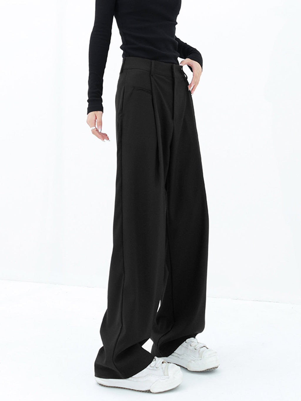 Valenzora | Basic Baggy Wide Leg Trousers