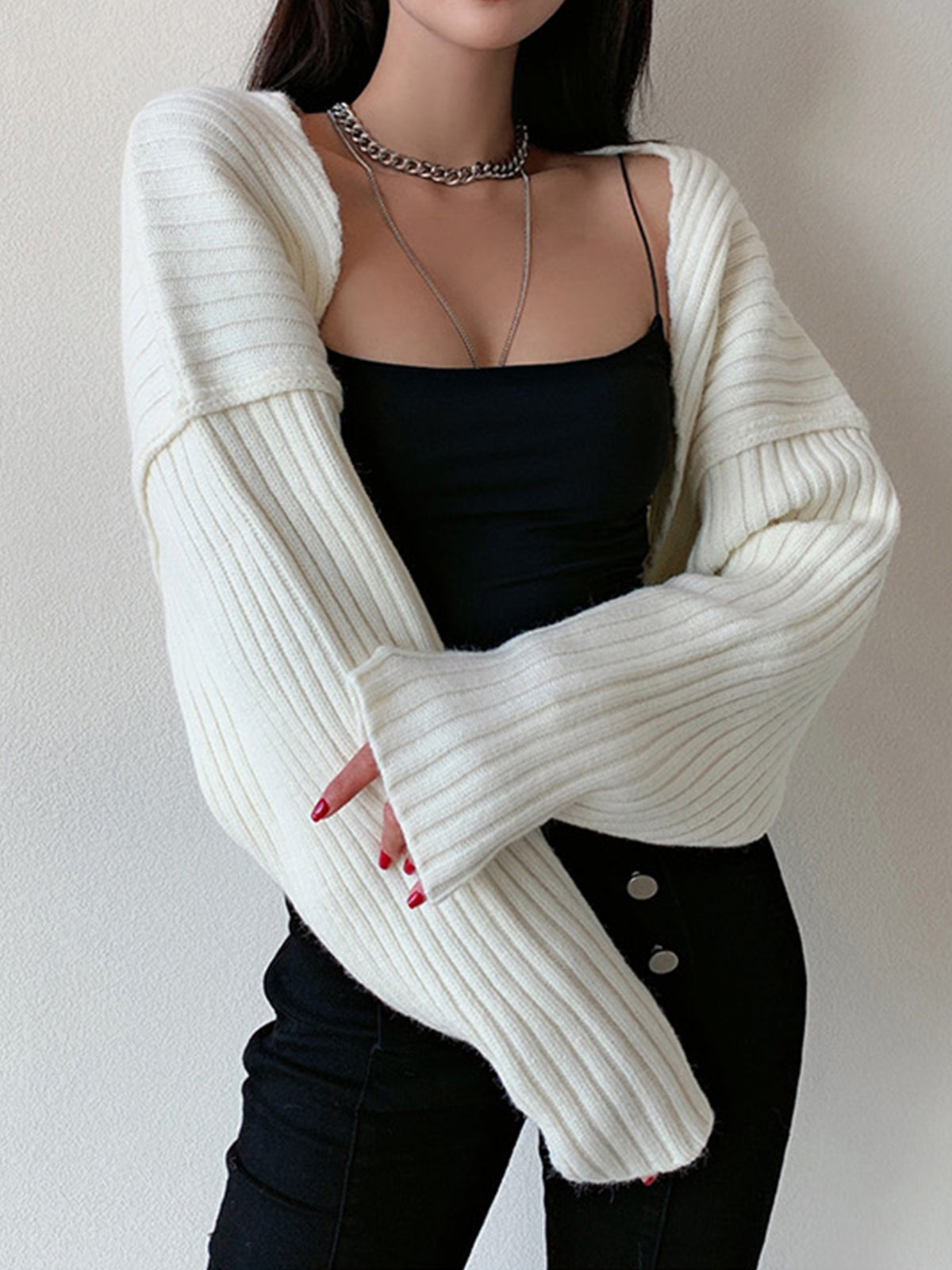 Valenzora | Bolero mit festem Rippenbündchen