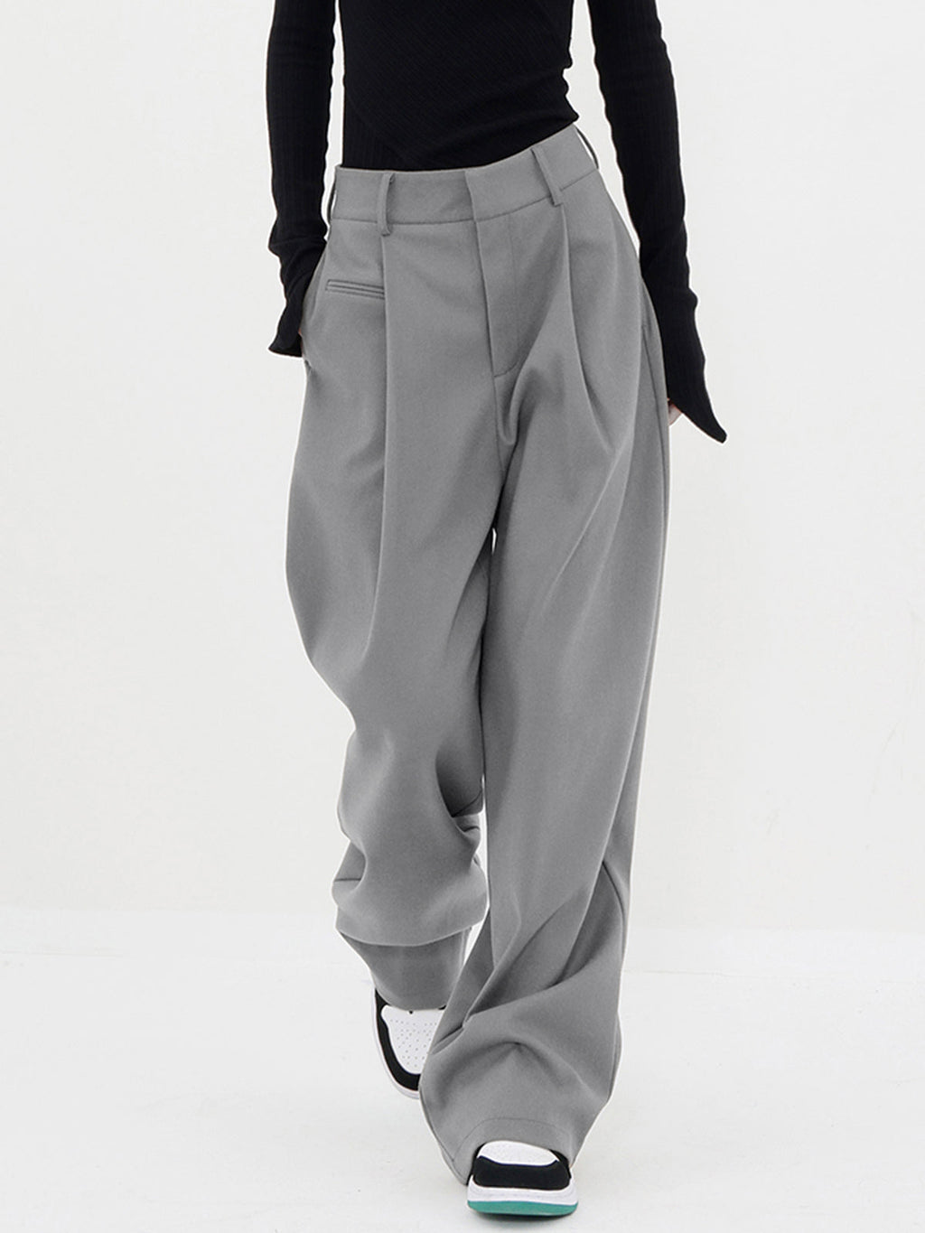 Valenzora | Basic Baggy Wide Leg Trousers