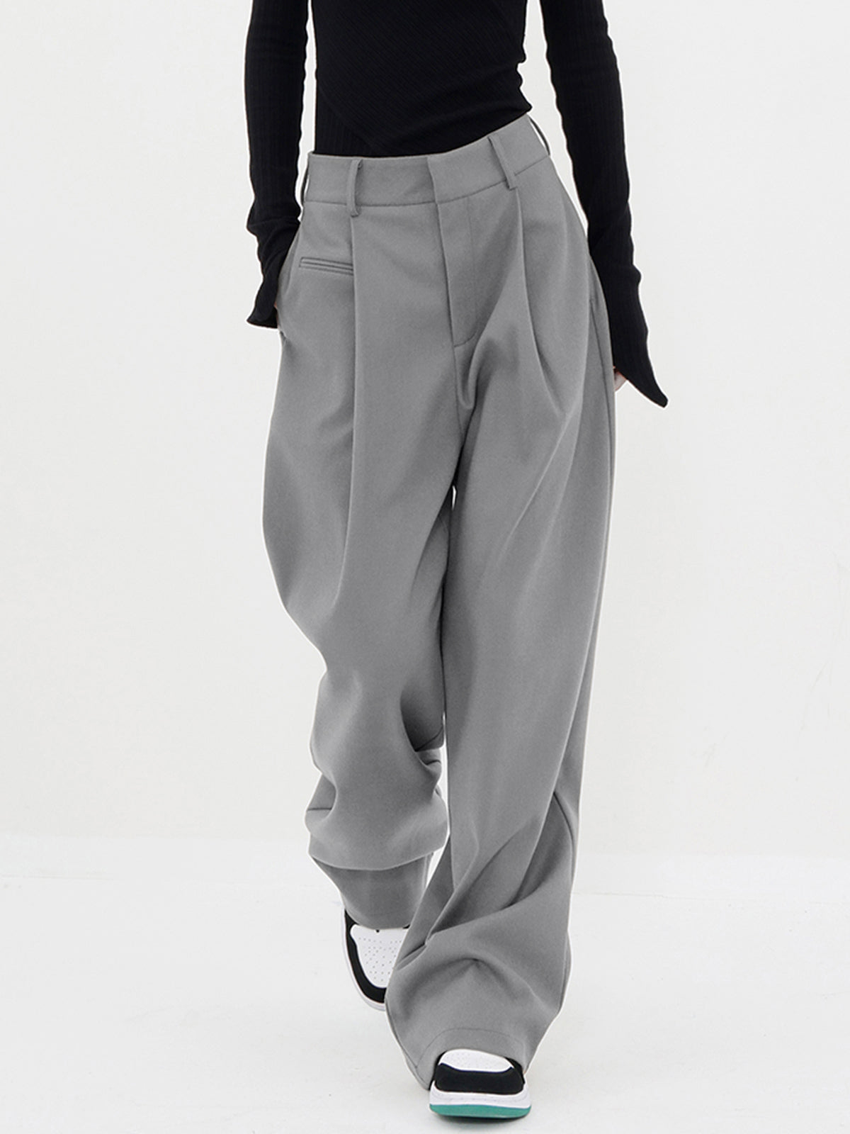 Valenzora | Basic Baggy Wide Leg Trousers