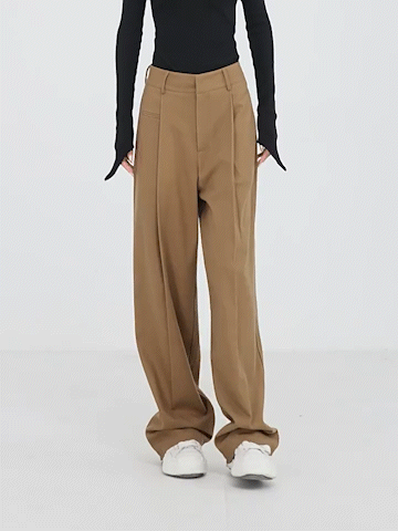Valenzora | Basic Baggy Wide Leg Trousers