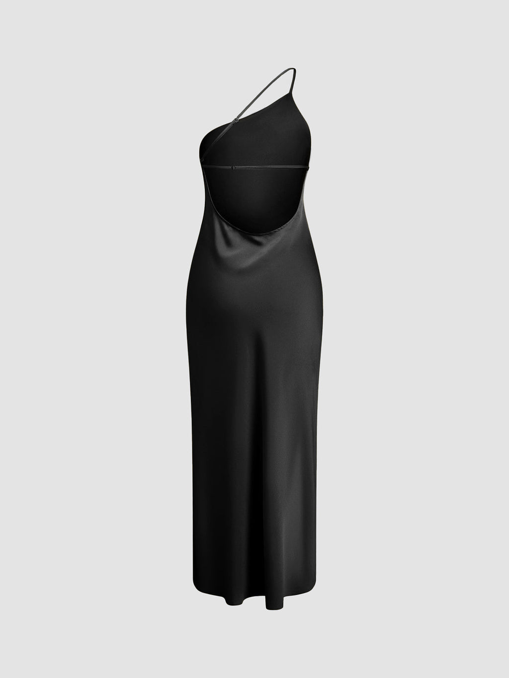 Valenzora | Satin Maxi Dress with Open Back