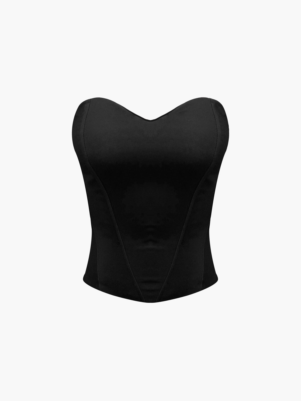 Valenzora | Cup Detail With Zipper Tube Corset Top