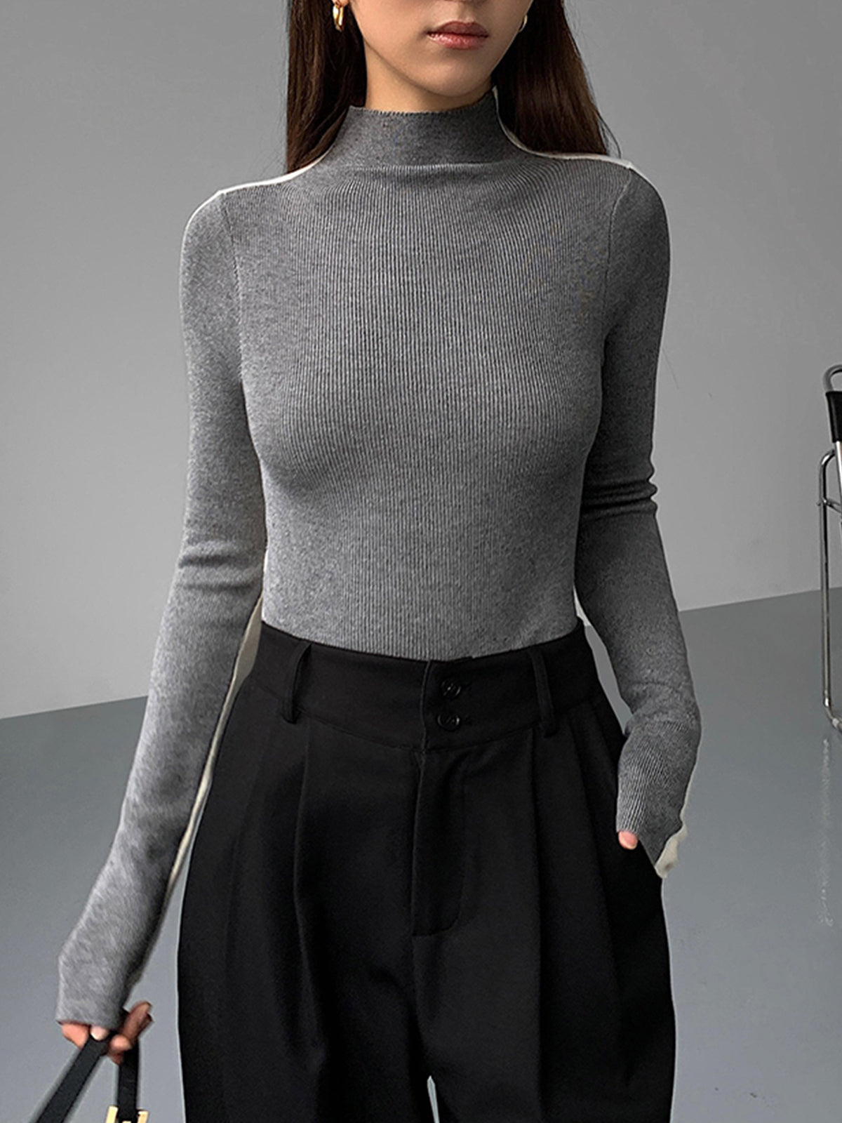Valenzora | Damen Rollkragenpullover mit langen Ärmeln