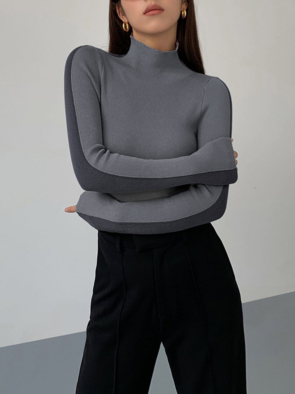 Valenzora | Damen Rollkragenpullover mit langen Ärmeln