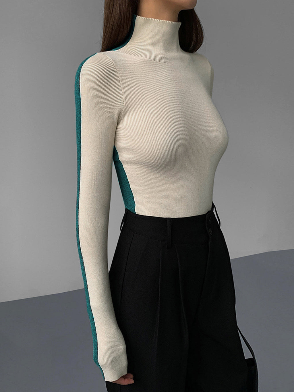 Valenzora | Damen Rollkragenpullover mit langen Ärmeln