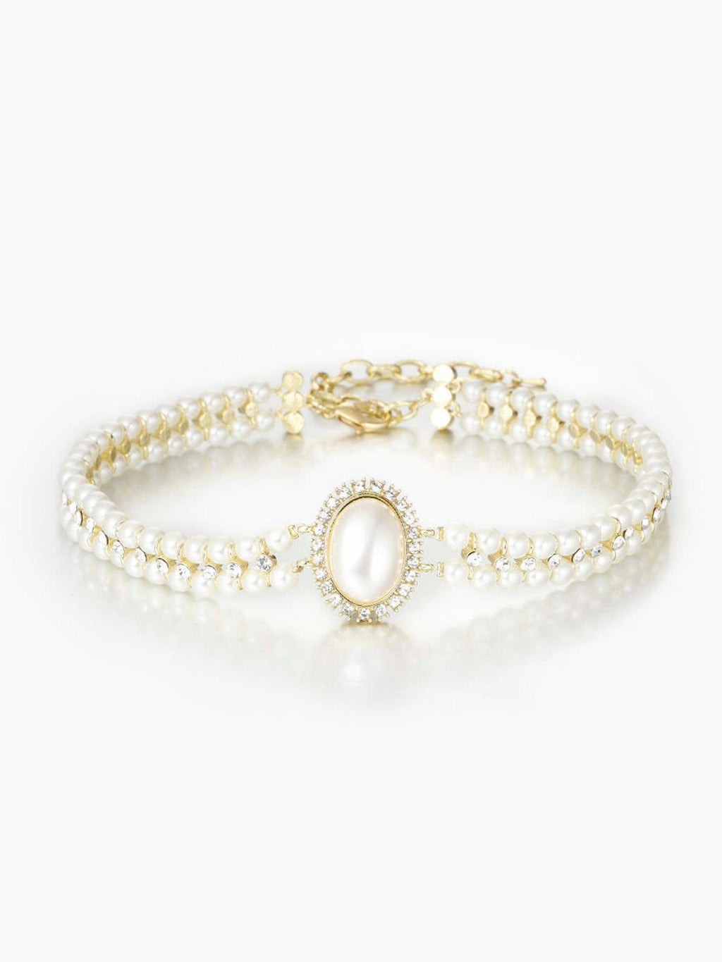 Valenzora | Vintage zweilagige Choker-Halskette mit Perlen