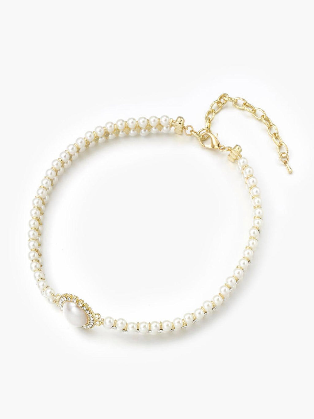 Valenzora | Vintage zweilagige Choker-Halskette mit Perlen