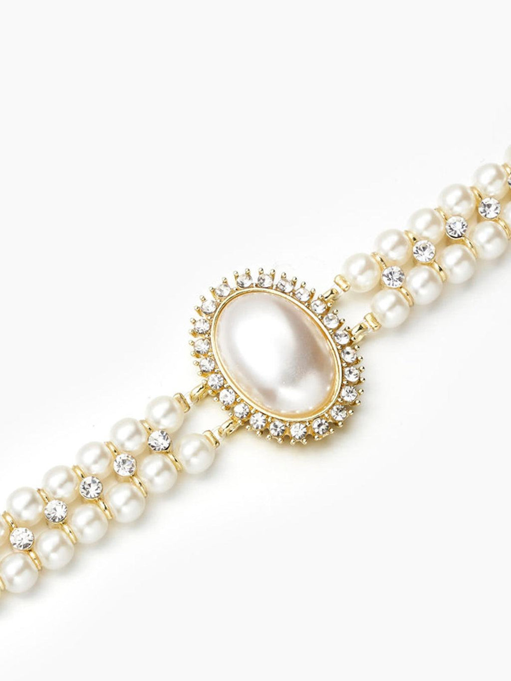 Valenzora | Vintage zweilagige Choker-Halskette mit Perlen