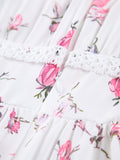 Valenzora | Short floral dress with V-neck