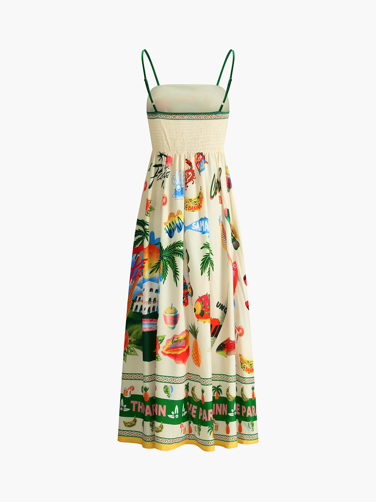 Valenzora | Paradise Print Urlaub Cami Maxikleid
