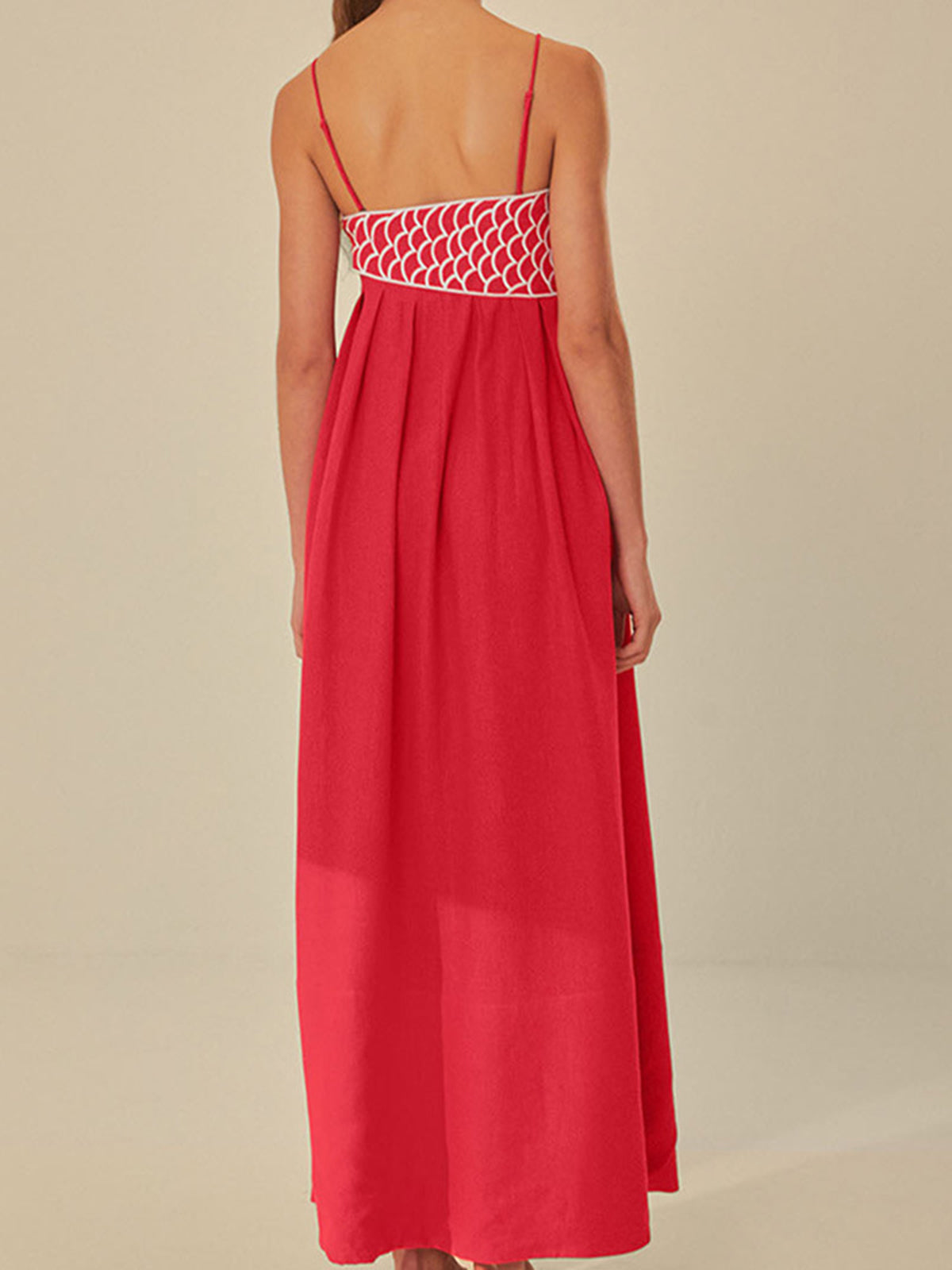 Valenzora | Embroidered Fish Semi-Transparent Cami Dress