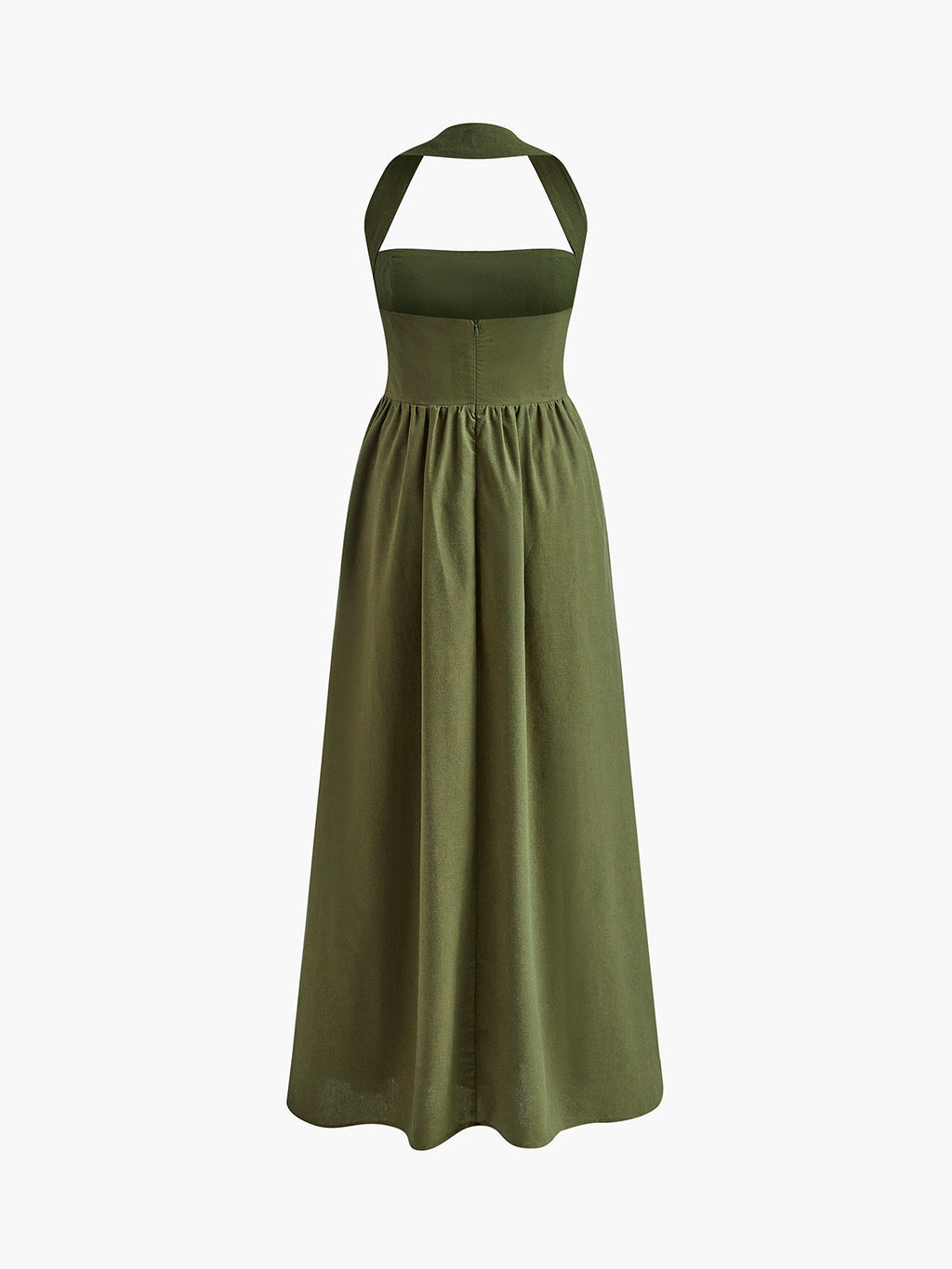 Valenzora | Cotton & Linen Strappy A-Line Long Dress