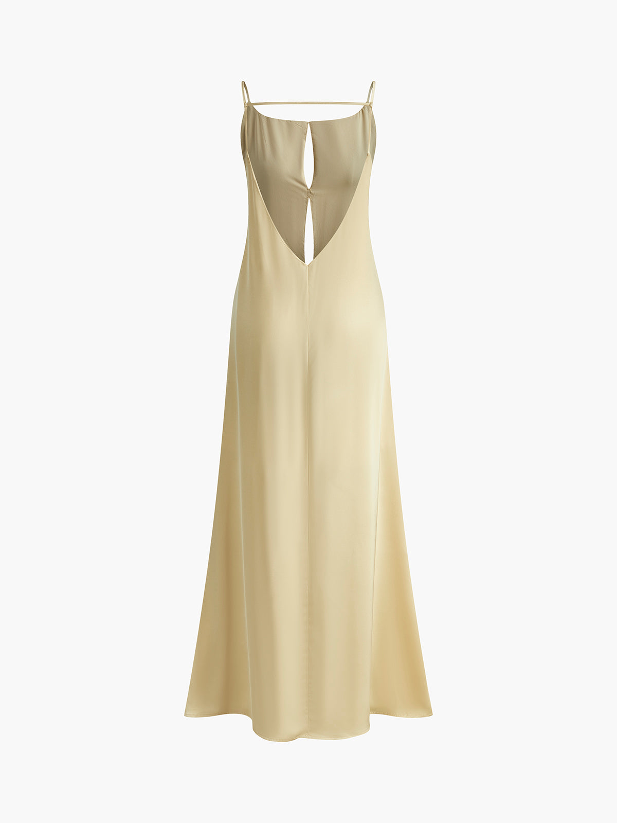 Valenzora | Rückenloses Satin-Kleid Lang für den Urlaub