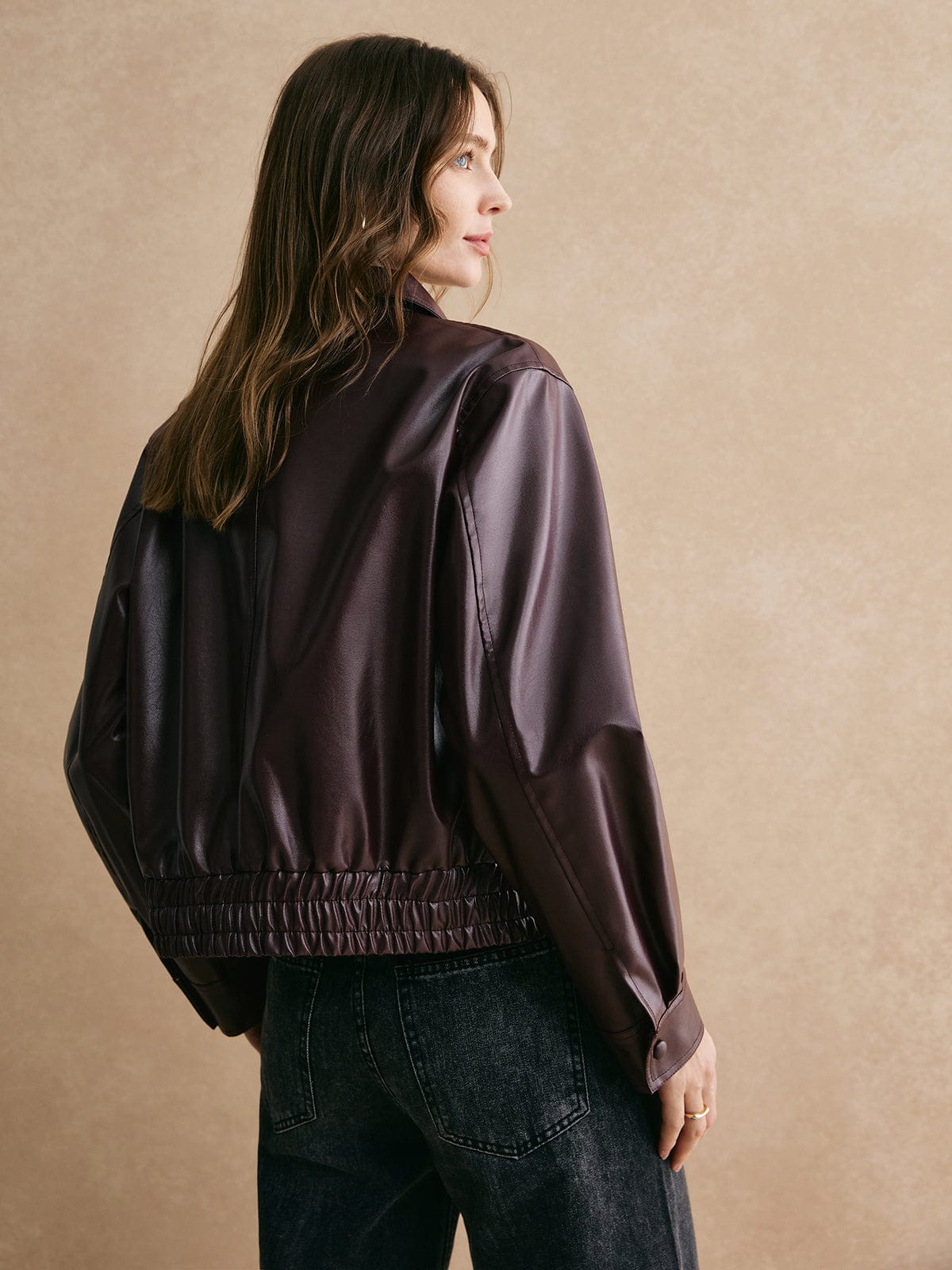 Valenzora | Cropped Leather Jacket: Modern, Elegant & Timeless