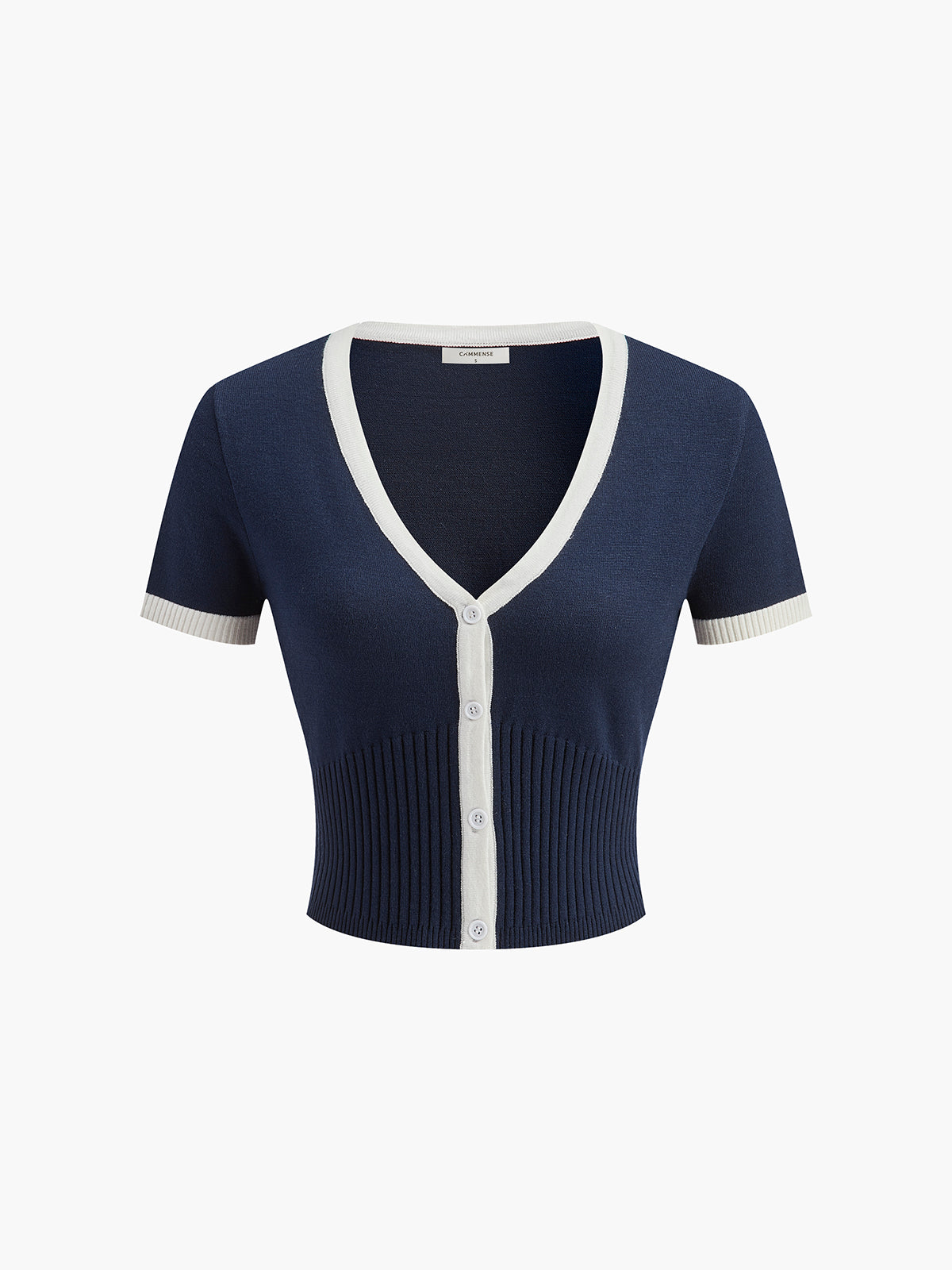 Valenzora | Pulloverrock-Set V-Ausschnitt Kurzarm-Top Plissierter Midirock Strickstoff