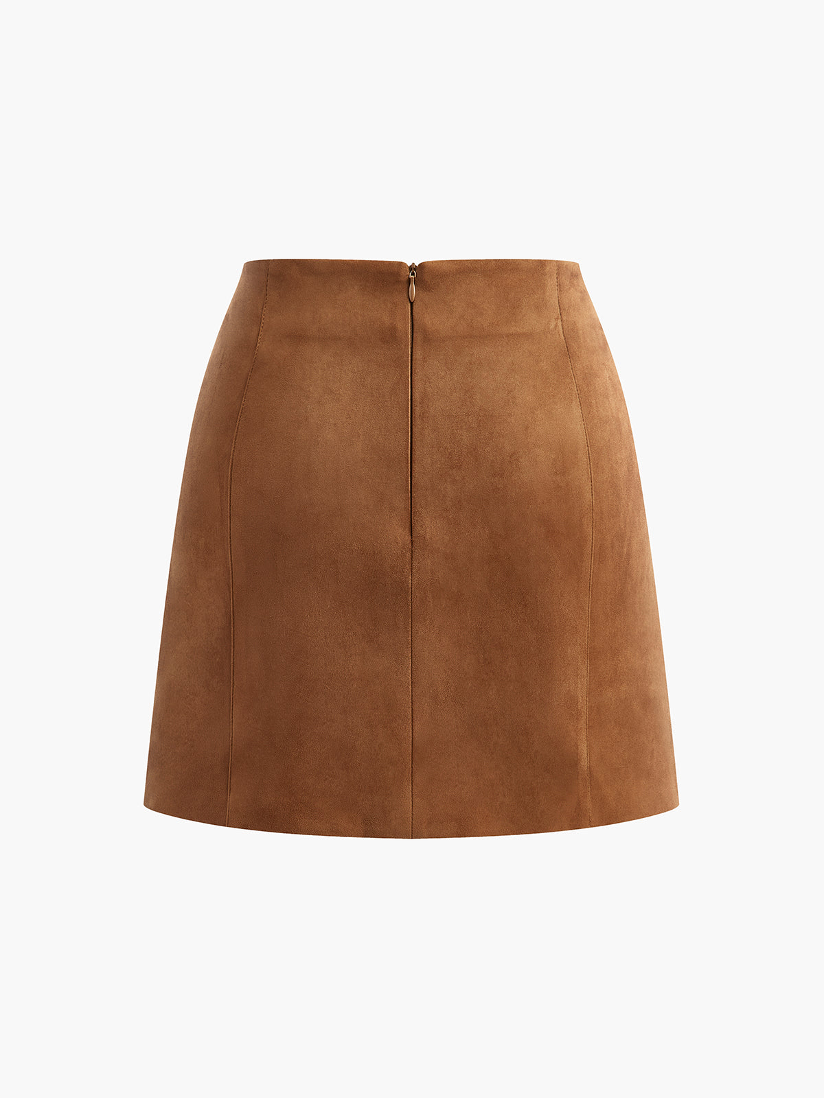 Valenzora | Minimalist suede mini skirt