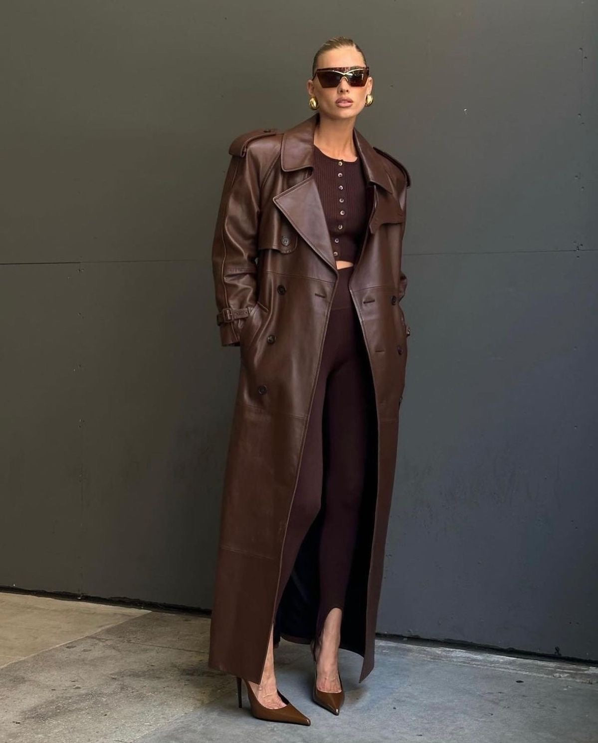 Valenzora | Eleganter Ledertrenchcoat Herbst-Chic