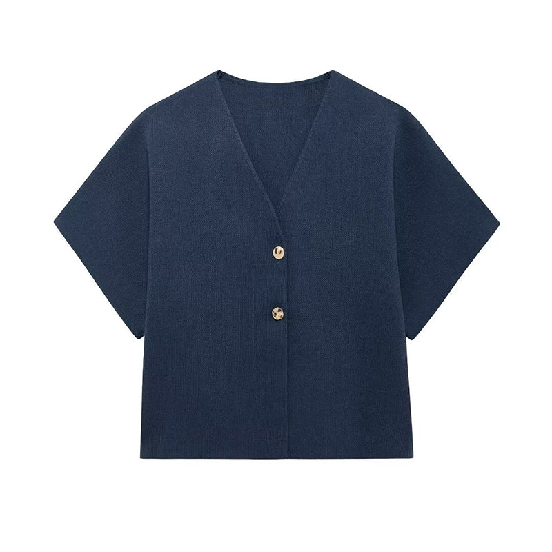 Valenzora | Casual solid color knit top for women