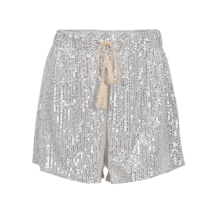 Valenzora | Sequin Summer Shorts with Elastic Waistband Lightweight & Stylish