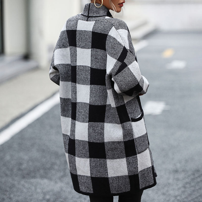 Valenzora | Casual Checkered Cardigan