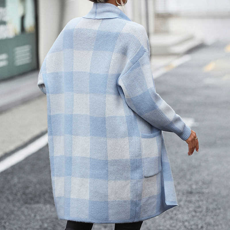 Valenzora | Casual Checkered Cardigan