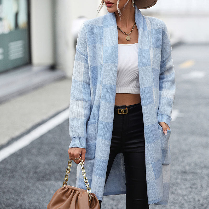 Valenzora | Casual Checkered Cardigan