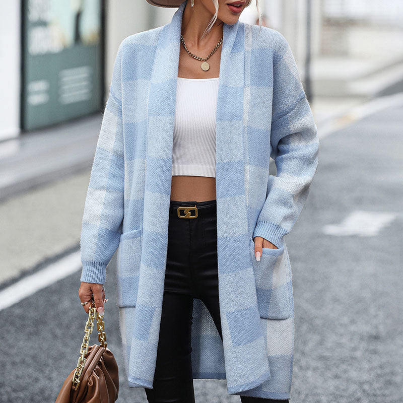 Valenzora | Casual Checkered Cardigan