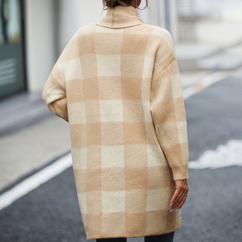 Valenzora | Casual Checkered Cardigan