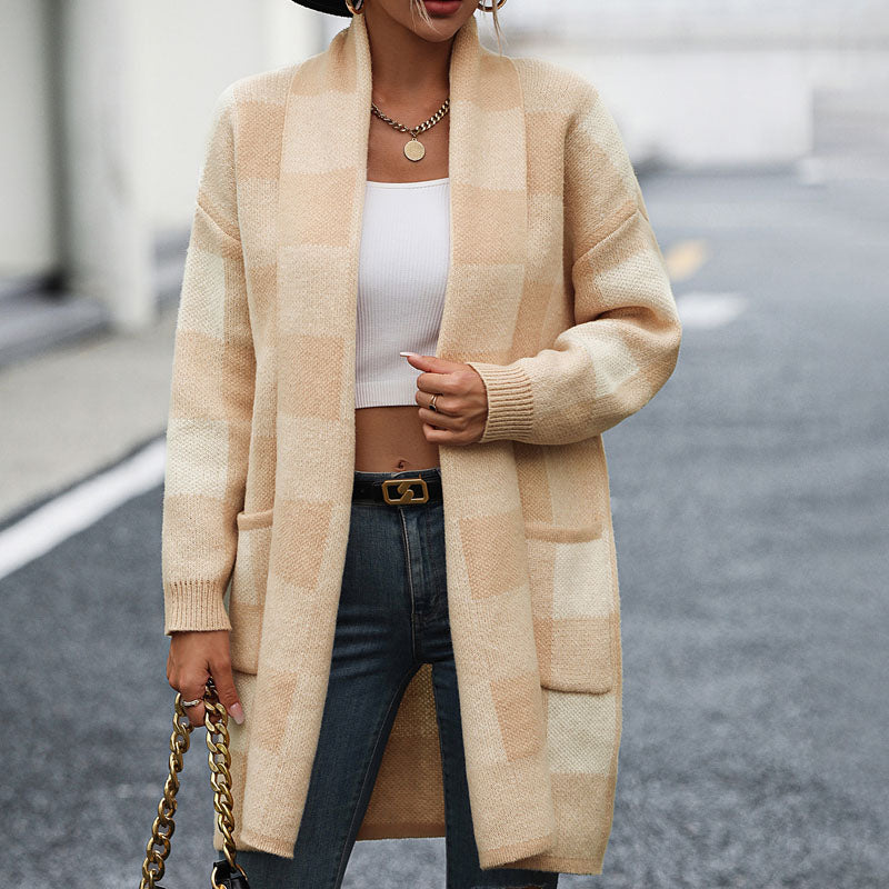 Valenzora | Casual Checkered Cardigan