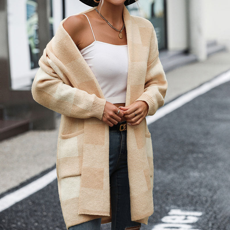Valenzora | Casual Checkered Cardigan