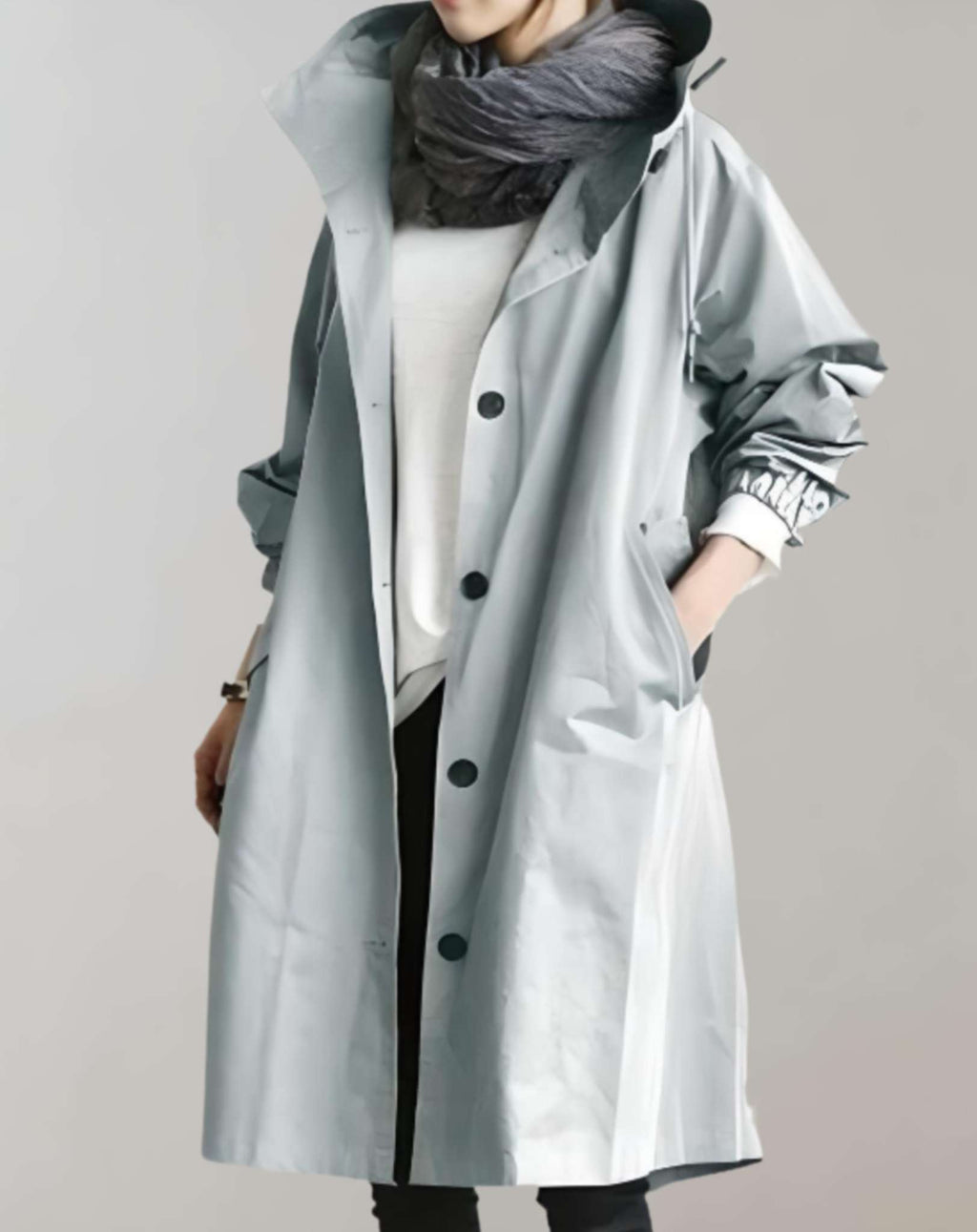 Valenzora | Warmer Trenchcoat mit Kapuze