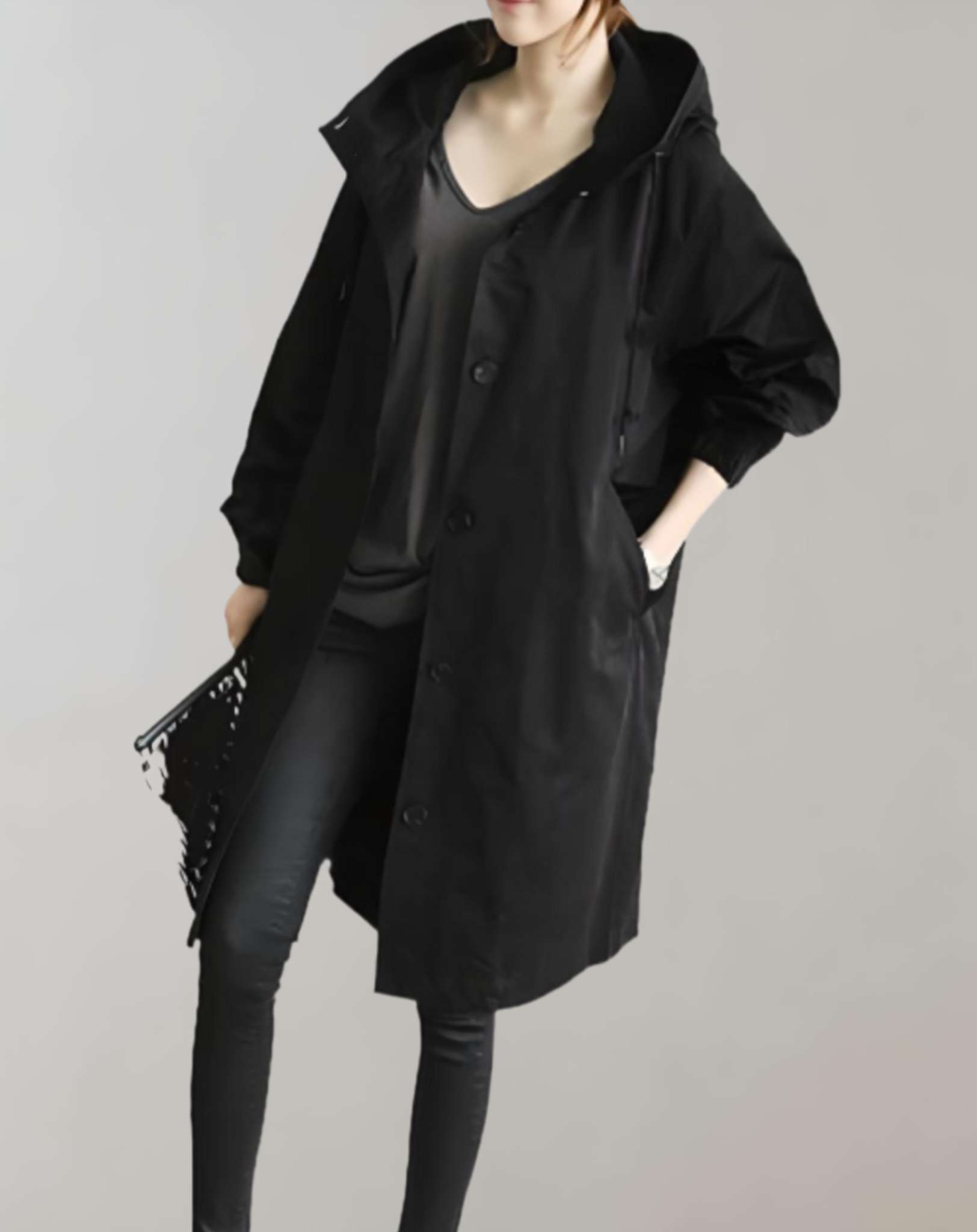 Valenzora | Warmer Trenchcoat mit Kapuze