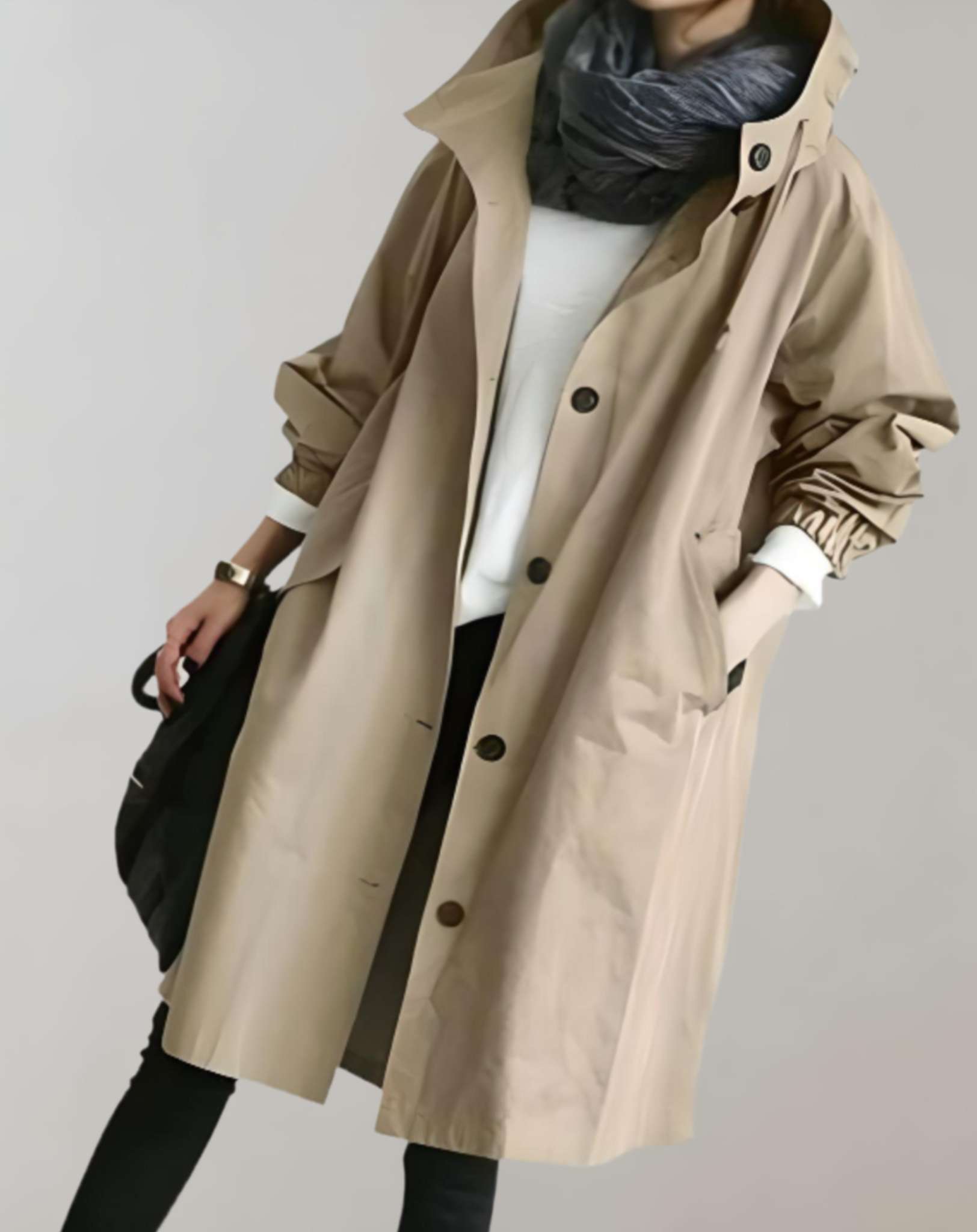 Valenzora | Warmer Trenchcoat mit Kapuze