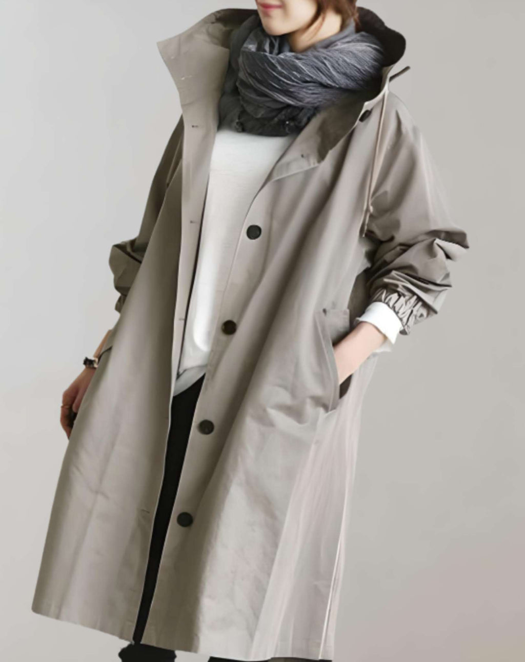 Valenzora | Warmer Trenchcoat mit Kapuze