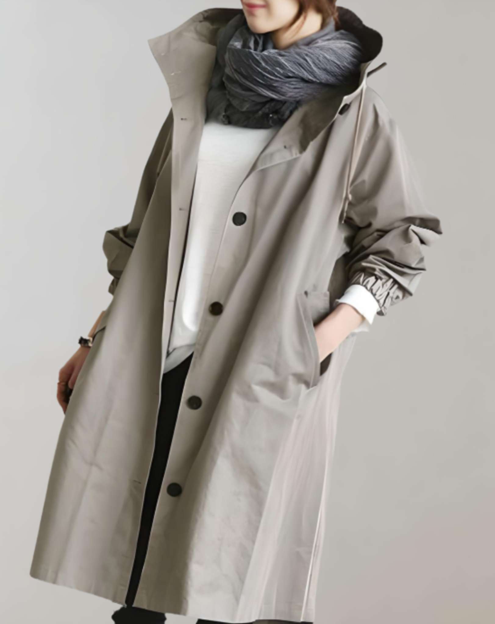 Valenzora | Warmer Trenchcoat mit Kapuze