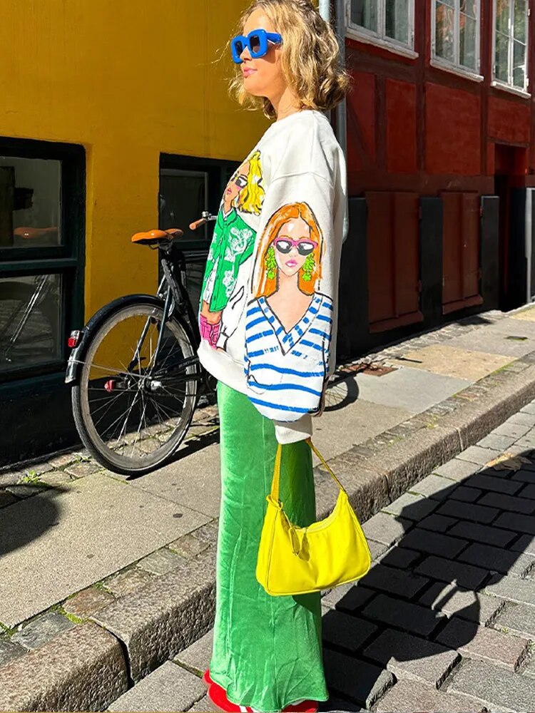 Valenzora | Gemütliches Sweatshirt Pullover Oversize Sweatshirt Damenbekleidung