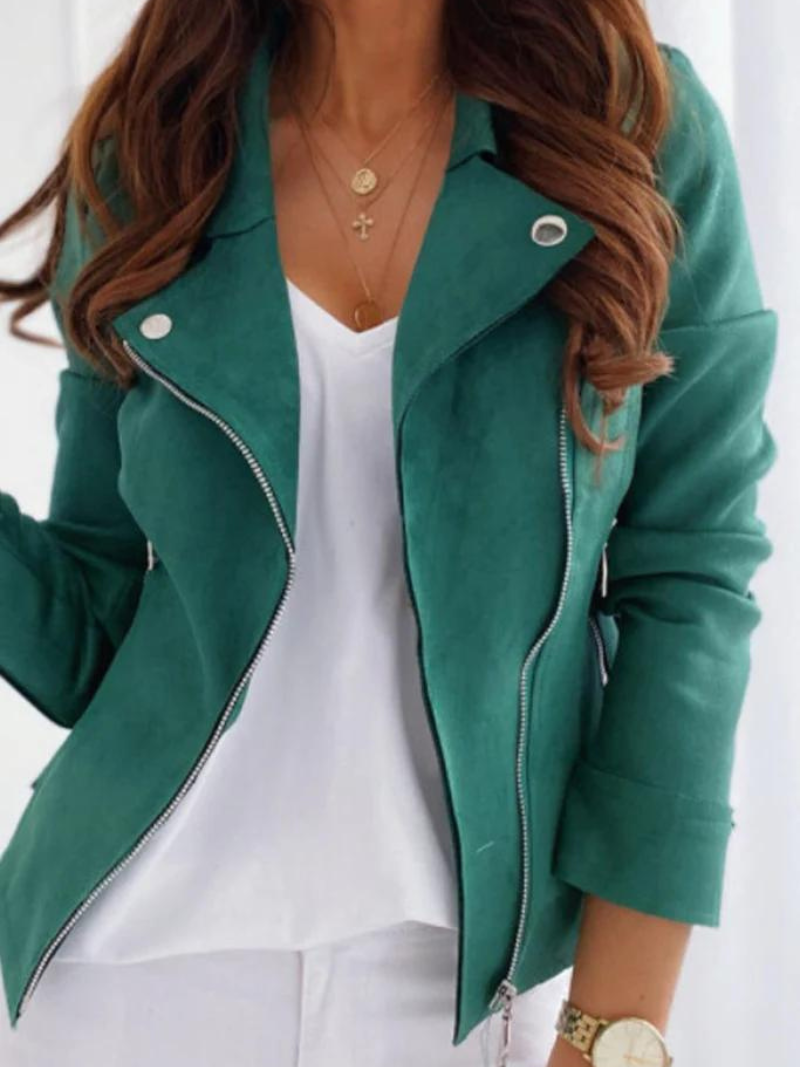 Valenzora | Women's Suede Faux Leather Summer Jacket