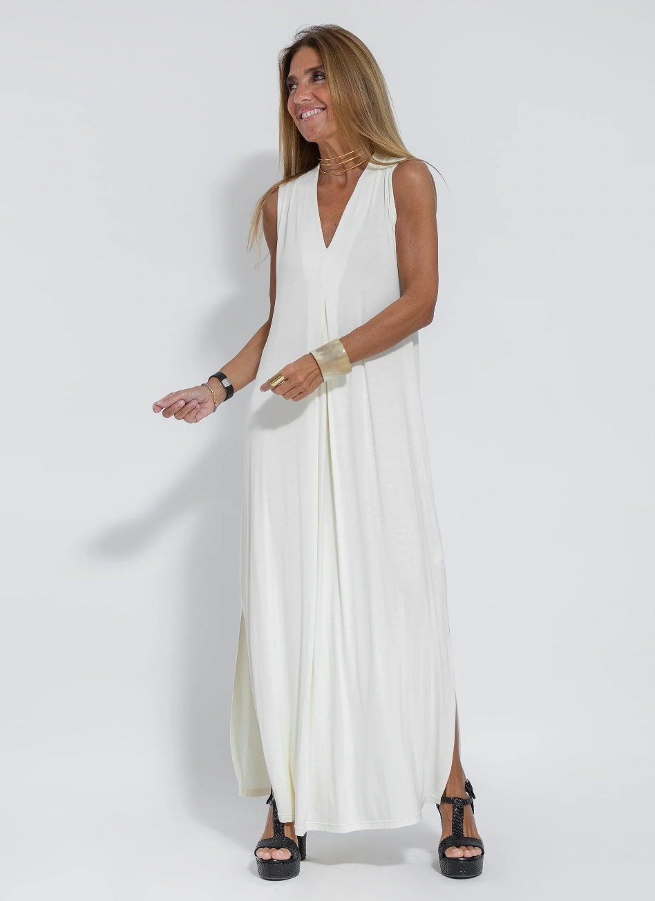 Valenzora | Set consisting of a long slimming dress and vest
