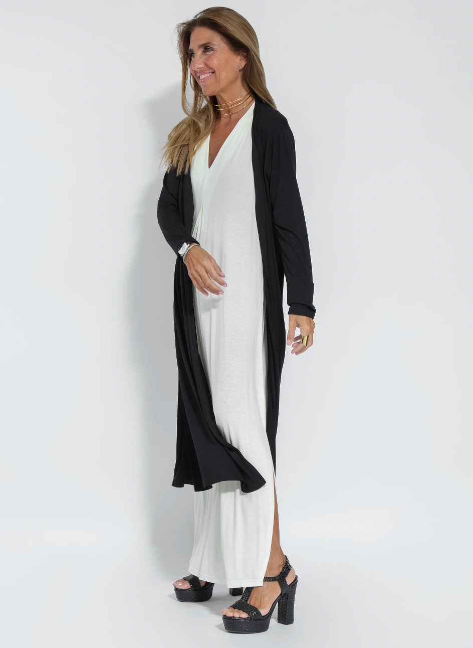 Valenzora | Set consisting of a long slimming dress and vest